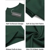 image:imageCOOFANDY Mens Short Sleeve Mock Turtleneck SweaterGreen
