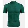 image:imageCOOFANDY Mens Short Sleeve Mock Turtleneck SweaterGreen