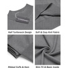 image:imageCOOFANDY Mens Short Sleeve Mock Turtleneck SweaterGrey