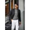 image:imageCOOFANDY Mens Short Sleeve Mock Turtleneck SweaterGrey