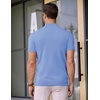 image:imageCOOFANDY Mens Short Sleeve Mock Turtleneck SweaterLight Blue