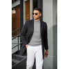 image:imageCOOFANDY Mens Short Sleeve Mock Turtleneck SweaterLight Grey