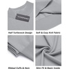 image:imageCOOFANDY Mens Short Sleeve Mock Turtleneck SweaterLight Grey