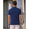 image:imageCOOFANDY Mens Short Sleeve Mock Turtleneck SweaterNavy Blue