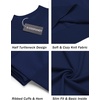image:imageCOOFANDY Mens Short Sleeve Mock Turtleneck SweaterNavy Blue