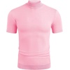 image:imageCOOFANDY Mens Short Sleeve Mock Turtleneck SweaterPink