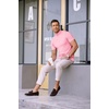 image:imageCOOFANDY Mens Short Sleeve Mock Turtleneck SweaterPink