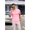 image:imageCOOFANDY Mens Short Sleeve Mock Turtleneck SweaterPink