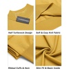image:imageCOOFANDY Mens Short Sleeve Mock Turtleneck SweaterYellow
