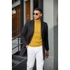 image:imageCOOFANDY Mens Short Sleeve Mock Turtleneck SweaterYellow