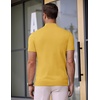 image:imageCOOFANDY Mens Short Sleeve Mock Turtleneck SweaterYellow