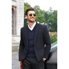 image:imageCOOFANDY Mens Sleeveless Sweater Vest Lightweight VNeck Cotton Vest Pullover1 Navy Blue