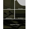 image:imageCOOFANDY Mens Sleeveless Sweater Vest Lightweight VNeck Cotton Vest PulloverArmy Green