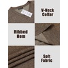 image:imageCOOFANDY Mens Sleeveless Sweater Vest Lightweight VNeck Cotton Vest PulloverBrown