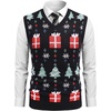 image:imageCOOFANDY Mens Sleeveless Sweater Vest Lightweight VNeck Cotton Vest PulloverColorful Christmas Tree