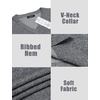 image:imageCOOFANDY Mens Sleeveless Sweater Vest Lightweight VNeck Cotton Vest PulloverGray