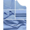 image:imageCOOFANDY Mens Sleeveless Sweater Vest Lightweight VNeck Cotton Vest PulloverLight Blue