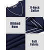 image:imageCOOFANDY Mens Sleeveless Sweater Vest Lightweight VNeck Cotton Vest PulloverStripes Navy Blue