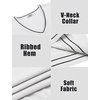 image:imageCOOFANDY Mens Sleeveless Sweater Vest Lightweight VNeck Cotton Vest PulloverStripes White and Black