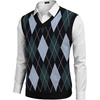 image:imageCOOFANDY Mens Sleeveless V Neck Pullover Sweater Slim Fit Casual Argyle Vest SweatersBluegreen
