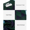 image:imageCOOFANDY Mens Sleeveless V Neck Pullover Sweater Slim Fit Casual Argyle Vest SweatersGreen