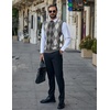 image:imageCOOFANDY Mens Sleeveless V Neck Pullover Sweater Slim Fit Casual Argyle Vest SweatersGrey