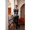 image:imageCOOFANDY Mens Sleeveless V Neck Pullover Sweater Slim Fit Casual Argyle Vest SweatersGw262 Black and Gray Plaid