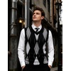 image:imageCOOFANDY Mens Sleeveless V Neck Pullover Sweater Slim Fit Casual Argyle Vest SweatersGw262 Black and Gray Plaid