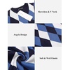 image:imageCOOFANDY Mens Sleeveless V Neck Pullover Sweater Slim Fit Casual Argyle Vest SweatersNavy Blue