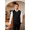image:imageCOOFANDY Mens Sleeveless V Neck Pullover Sweater Slim Fit Casual Argyle Vest SweatersPure Black