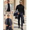 image:imageCOOFANDY Mens Slim Fit Turtleneck Sweater Casual Knitted Twisted Pullover Solid SweatersAblack