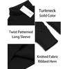 image:imageCOOFANDY Mens Slim Fit Turtleneck Sweater Casual Knitted Twisted Pullover Solid SweatersAblack
