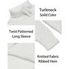 image:imageCOOFANDY Mens Slim Fit Turtleneck Sweater Casual Knitted Twisted Pullover Solid SweatersAwhite