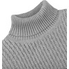 image:imageCOOFANDY Mens Slim Fit Turtleneck Sweater Casual Knitted Twisted Pullover Solid SweatersBlackGray Stripes