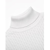 image:imageCOOFANDY Mens Slim Fit Turtleneck Sweater Casual Knitted Twisted Pullover Solid SweatersBlackWhite Stripes