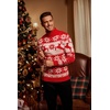 image:imageCOOFANDY Mens Slim Fit Turtleneck Sweater Casual Knitted Twisted Pullover Solid SweatersChristmas Red