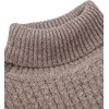 image:imageCOOFANDY Mens Slim Fit Turtleneck Sweater Casual Knitted Twisted Pullover Solid SweatersColorful Brown