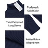 image:imageCOOFANDY Mens Slim Fit Turtleneck Sweater Casual Knitted Twisted Pullover Solid SweatersDark Blue