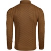 image:imageCOOFANDY Mens Slim Fit Turtleneck Sweater Casual Knitted Twisted Pullover Solid SweatersDark Brown