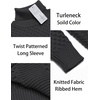 image:imageCOOFANDY Mens Slim Fit Turtleneck Sweater Casual Knitted Twisted Pullover Solid SweatersDark Gray