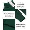 image:imageCOOFANDY Mens Slim Fit Turtleneck Sweater Casual Knitted Twisted Pullover Solid SweatersGreen