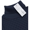 image:imageCOOFANDY Mens Slim Fit Turtleneck Sweater Casual Knitted Twisted Pullover Solid SweatersNave Blue