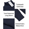 image:imageCOOFANDY Mens Slim Fit Turtleneck Sweater Casual Knitted Twisted Pullover Solid SweatersNave Blue