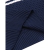 image:imageCOOFANDY Mens Slim Fit Turtleneck Sweater Casual Knitted Twisted Pullover Solid SweatersNavy BlueWhite Stripes