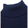image:imageCOOFANDY Mens Slim Fit Turtleneck Sweater Casual Knitted Twisted Pullover Solid SweatersNavy BlueWhite Stripes