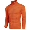 image:imageCOOFANDY Mens Slim Fit Turtleneck Sweater Casual Knitted Twisted Pullover Solid SweatersOrange