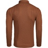 image:imageCOOFANDY Mens Slim Fit Turtleneck Sweater Casual Knitted Twisted Pullover Solid SweatersRed Bronze