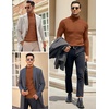 image:imageCOOFANDY Mens Slim Fit Turtleneck Sweater Casual Knitted Twisted Pullover Solid SweatersRed Bronze