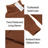 image:imageCOOFANDY Mens Slim Fit Turtleneck Sweater Casual Knitted Twisted Pullover Solid SweatersRed Bronze