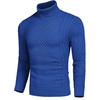 image:imageCOOFANDY Mens Slim Fit Turtleneck Sweater Casual Knitted Twisted Pullover Solid SweatersRoyal Blue